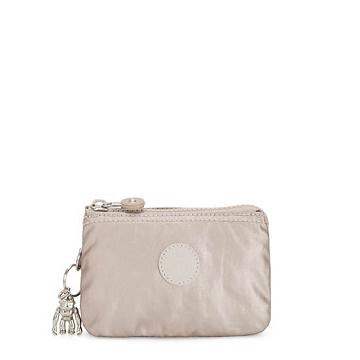 Kipling Creativity Small Metallic Pouch Taske Beige | DK 2108CT